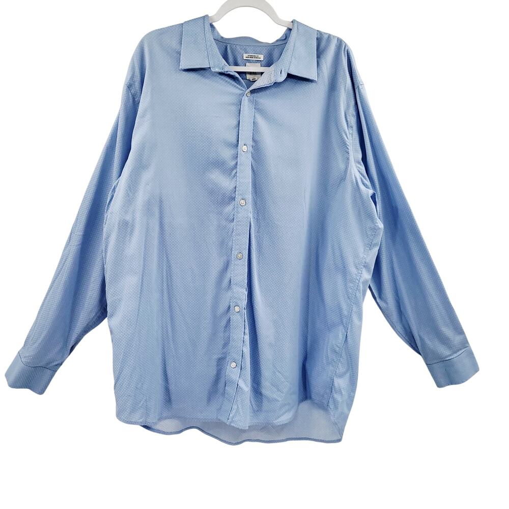 Gap Standard Fit Non Iron Stretch Light Blue Button Up Shirt Men’s Size XXL